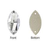 Silver Shade Navette Shape High Quality Glass Sew-on Rhinestones WholesaleRhinestone